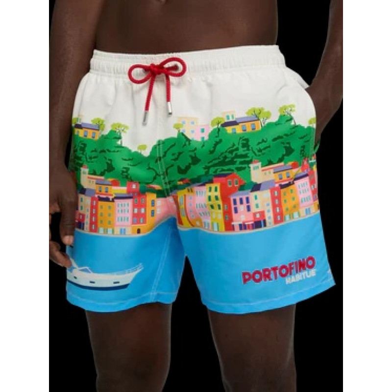 MC2 SAINT BARTH GUSTAVIA PLACED PRINT-SWIMSHORT-PORTOFINO POSTC