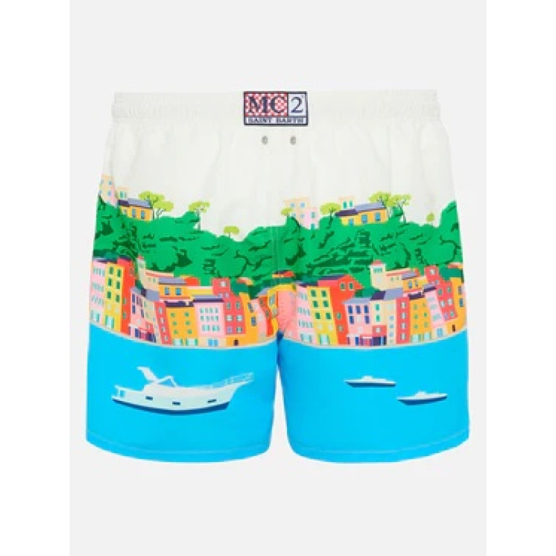 MC2 SAINT BARTH GUSTAVIA PLACED PRINT-SWIMSHORT-PORTOFINO POSTC