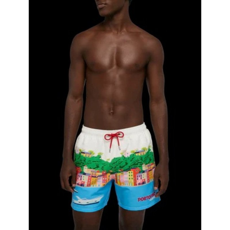 MC2 SAINT BARTH GUSTAVIA PLACED PRINT-SWIMSHORT-PORTOFINO POSTC