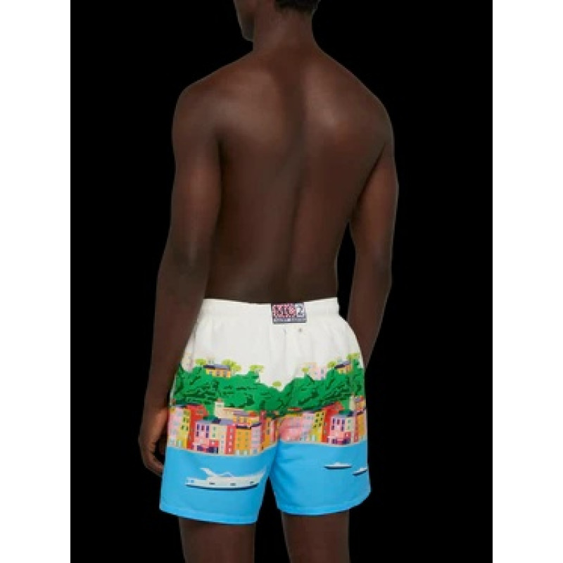 MC2 SAINT BARTH GUSTAVIA PLACED PRINT-SWIMSHORT-PORTOFINO POSTC