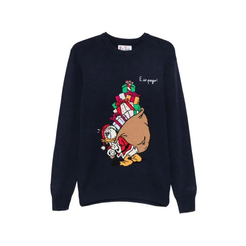 MC2 SAINT BARTH HERON-ROUND-NECK SWEATER-DONALD CHRISTMAS PAGO 61 EMB