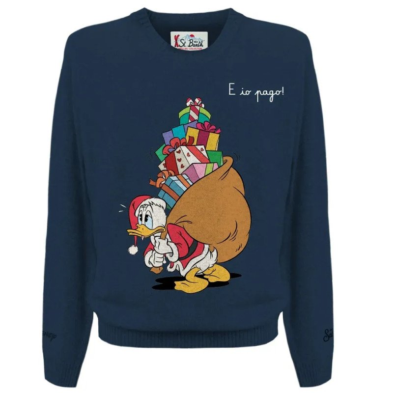 MC2 SAINT BARTH HERON-ROUND-NECK SWEATER-DONALD CHRISTMAS PAGO 61 EMB