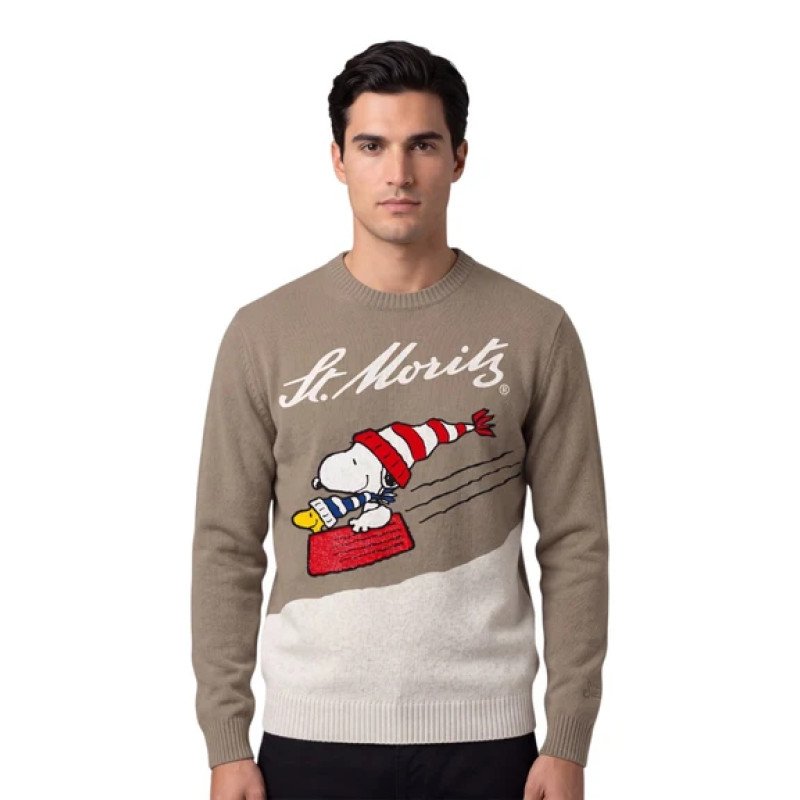 MC2 SAINT BARTH HERON C-CREWNECK SWEATER-PEANUTS ST MORITZ BOB