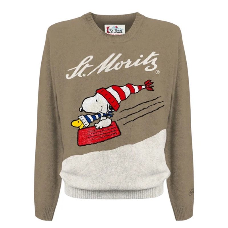 MC2 SAINT BARTH HERON C-CREWNECK SWEATER-PEANUTS ST MORITZ BOB