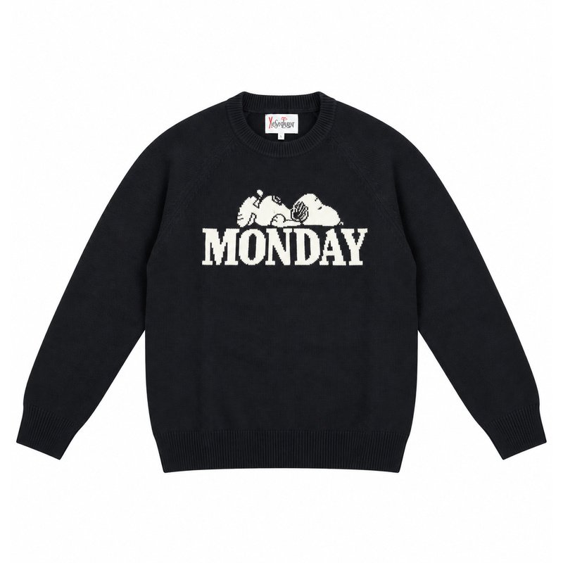 MC2 SAINT BARTH HERON R-ROUND-NECK SWEATER-SNOOPY MONDAY MOOD 61