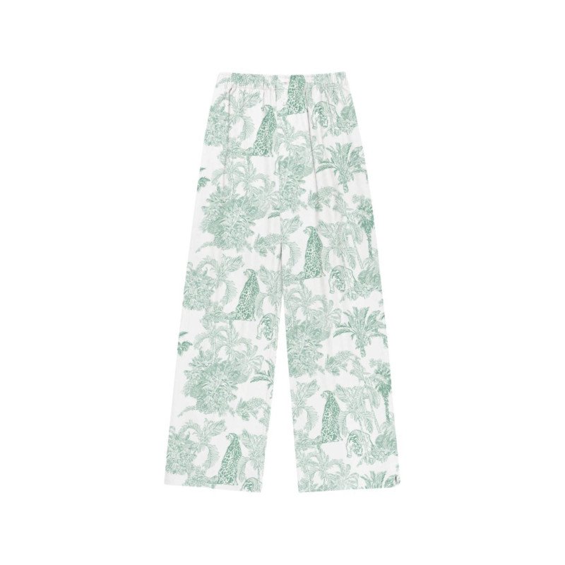 MC2 SAINT BARTH INEZ-WOMAN PANT PULLUP-COTTON JUNGLE OCEANIA 01