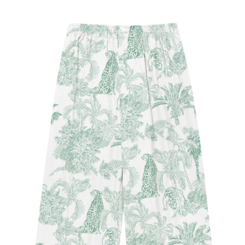 MC2 SAINT BARTH INEZ-WOMAN PANT PULLUP-COTTON JUNGLE OCEANIA 01