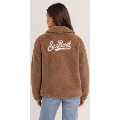 MC2 SAINT BARTH JEANNE TEDDY-WOMAN JACKET-19 CAMEL SB PATCH