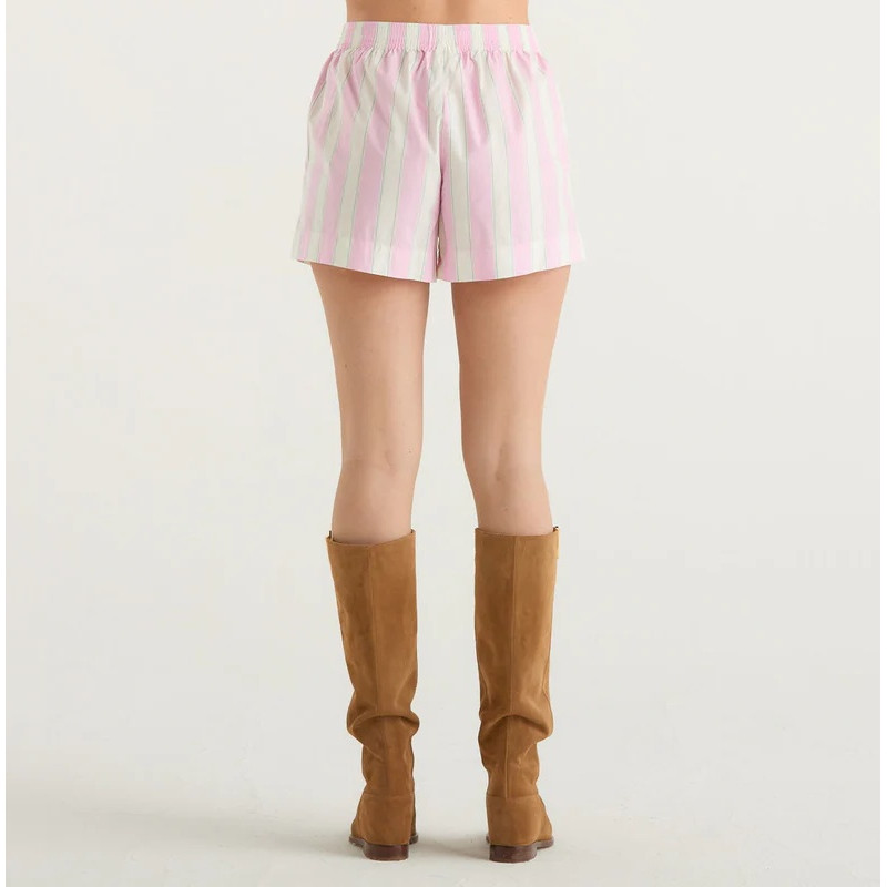 MC2 SAINT BARTH MEAVE-WOMAN PULLUP SHORTS-COTTON SB BEACH STRIP