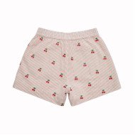 MC2 SAINT BARTH MEAVE-WOMAN PULLUP SHORTS-SEERSUCKER STRIPES V CHERRY 11 EMB