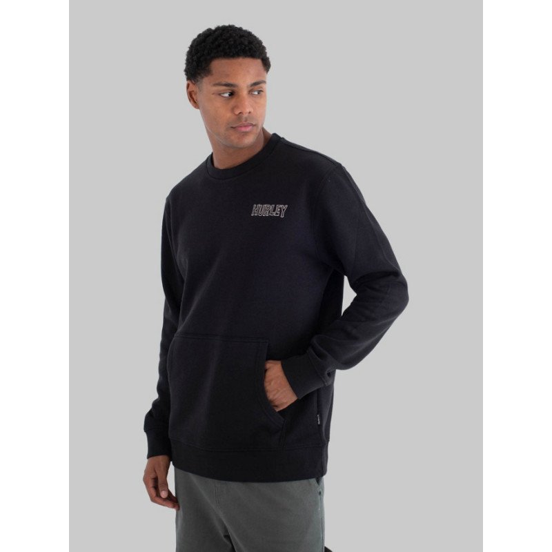 HURLEY FLEECE TOP PRINTING PRESS SPECIES CREW