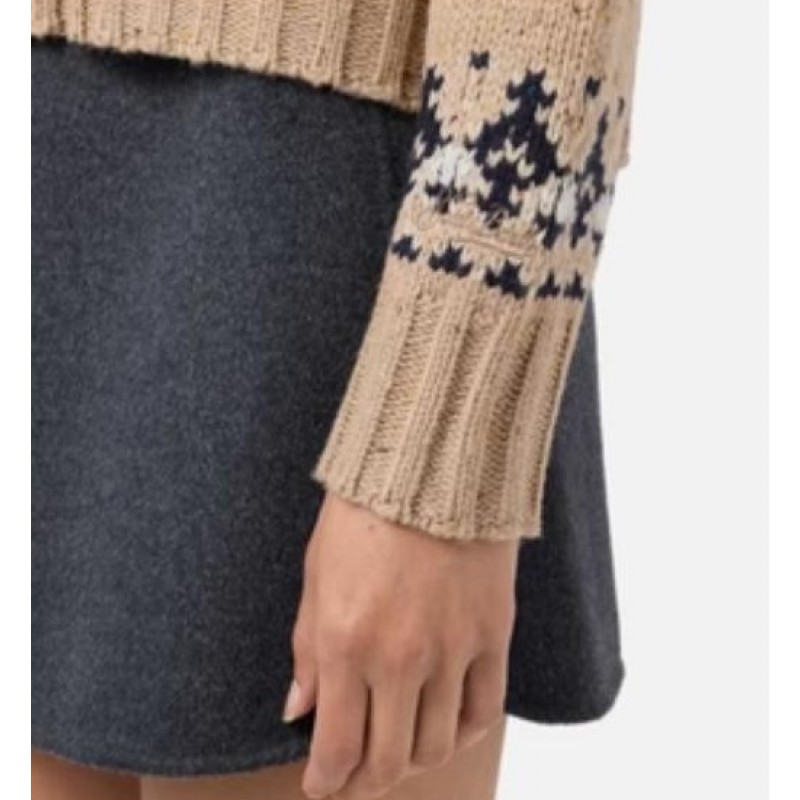 MC2 SAINT BARTH MYRA DONEGAL-WOMAN TURTLENECK-FAIR ISLE 1100