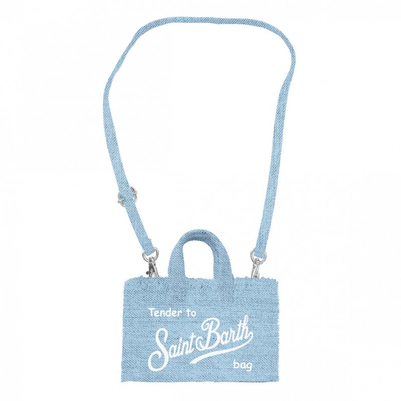 MC2 SAINT BARTH PHONE BAG LINEN-PHONE BAG LINEN-LINEN 31 LIGHT BLUE