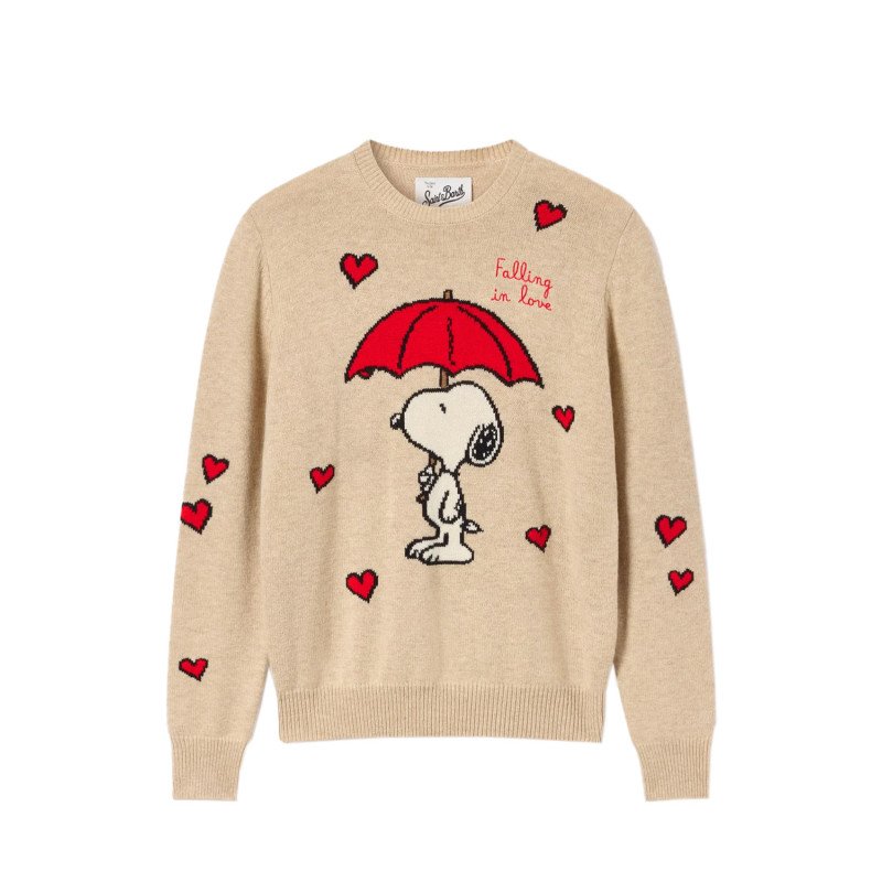 MC2 SAINT BARTH NEW QUEEN P-NEW CREWNECK SWEATER-SNOOPY FALLING