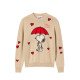 MC2 SAINT BARTH NEW QUEEN P-NEW CREWNECK SWEATER-SNOOPY FALLING
