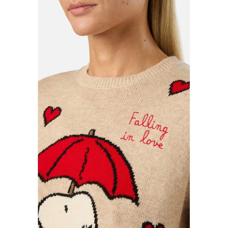 MC2 SAINT BARTH NEW QUEEN P-NEW CREWNECK SWEATER-SNOOPY FALLING