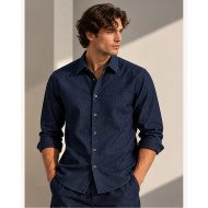SHAIKKO LAVA COLLAR JEAN SHIRT L/S