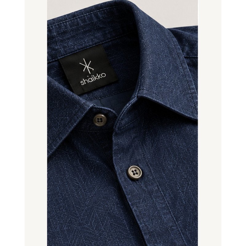 SHAIKKO LAVA COLLAR JEAN SHIRT L/S
