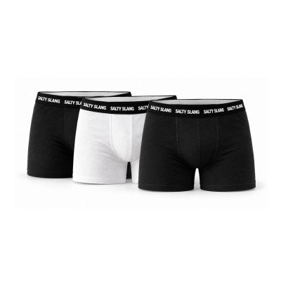 SALTY SLANG 3 PACK BOXERS 1 WHT 2 BLK