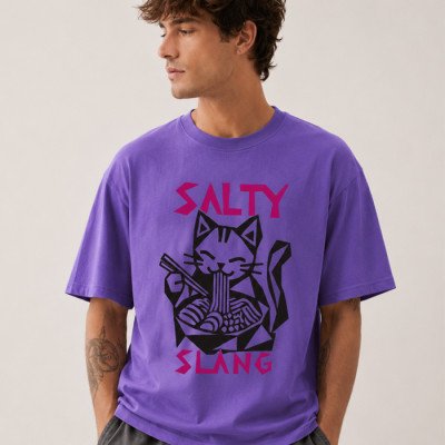 SALTY SLANG NOODLE CAT TEE SALTY SLANG NOODLE CAT TEE