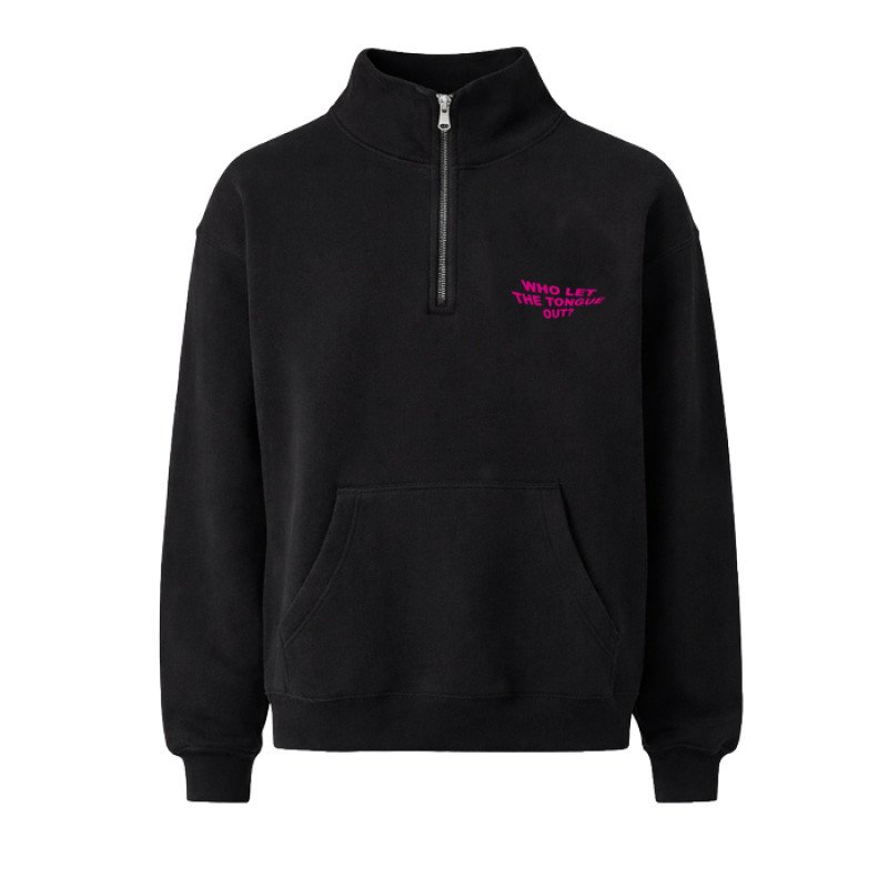 SALTY SLANG LET TONGUE OUT HALF ZIP