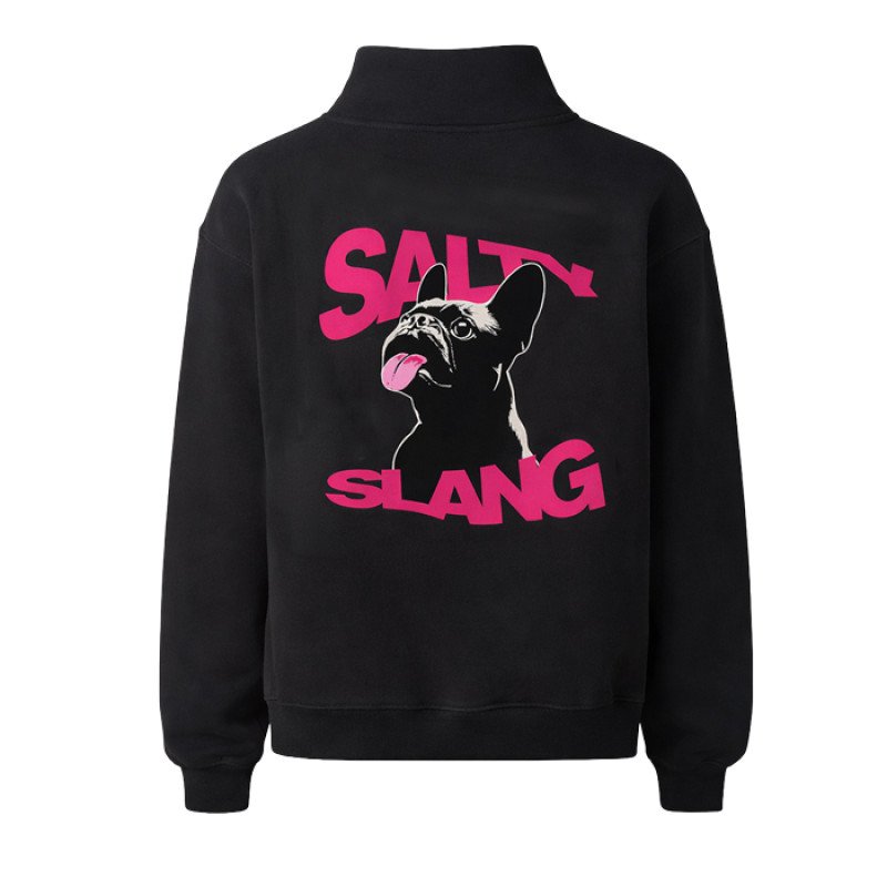 SALTY SLANG LET TONGUE OUT HALF ZIP