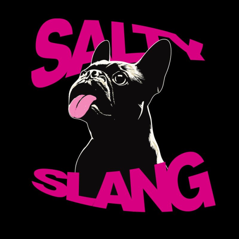SALTY SLANG LET TONGUE OUT HALF ZIP