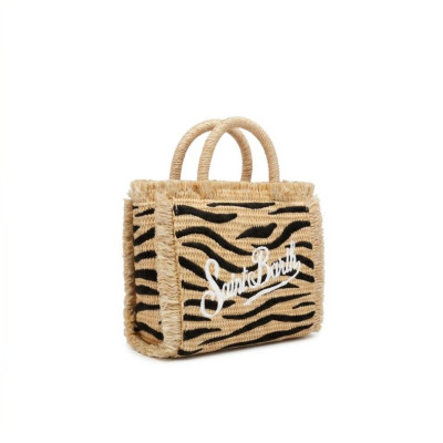 MC2 SAINT BARTH VANITY MINI STRAW N-SMALL BAG WITH STRAP-ZEBRA