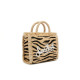 MC2 SAINT BARTH VANITY MINI STRAW N-SMALL BAG WITH STRAP-ZEBRA