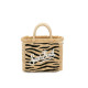 MC2 SAINT BARTH VANITY MINI STRAW N-SMALL BAG WITH STRAP-ZEBRA