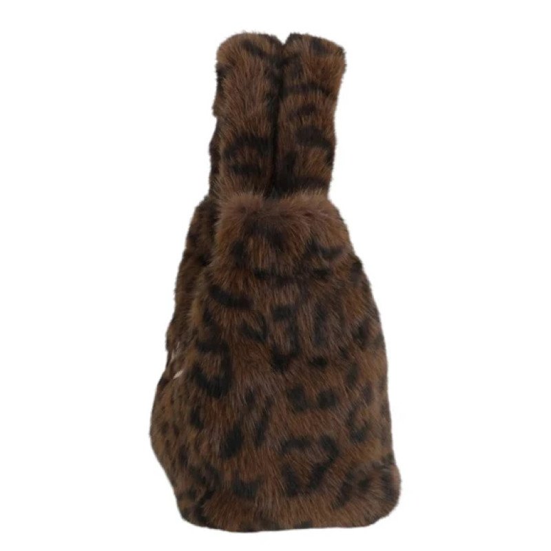 MC2 SAINT BARTH VANITY MINI SOFT FUR-SMALL BAG WITH STRAP-DARK LEOPARD 18 EMB