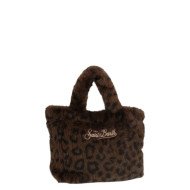 MC2 SAINT BARTH COLETTE SOFT FUR-HAND BAG WITH STRAP-DARK LEOPA