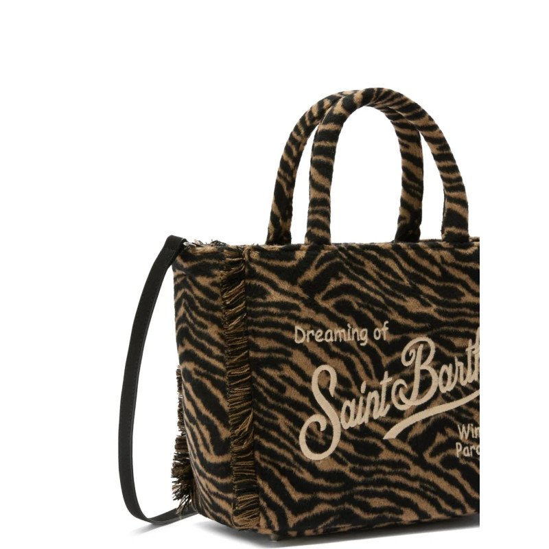 MC2 SAINT BARTH VANITY MINI FELT N-SMALL BAG WITH STRAP-ZEBRA 1118 EMB