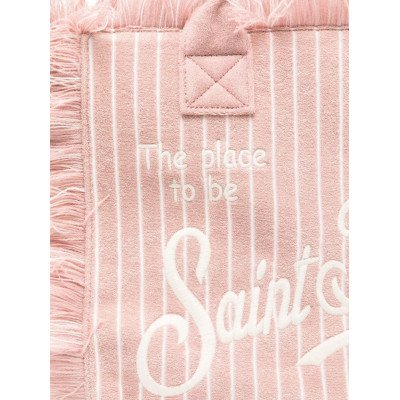 MC2 SAINT BARTH VANITY SPONGE-SHOULDER BAG-TERRY EMBOSSED STRIPES TINY V 20 EMB