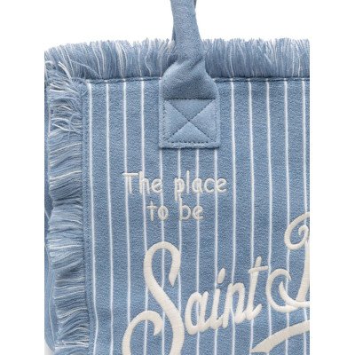 MC2 SAINT BARTH VANITY SPONGE-SHOULDER BAG-TERRY EMBOSSED STRIPES TINY V 36 EMB