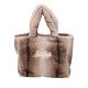MC2 SAINT BARTH VANITY SOFT FUR-SHOULDER BAG-FERRET 15M EMB