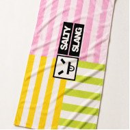 SALTY SLANG STRIPE LOGO TOWEL