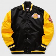 NBA PRIMETIME HEAVYWEIGHT SATIN JACKET VINTAGE LOGO - LOS ANGELES LAKERS