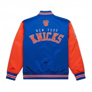 NBA PRIMETIME HEAVYWEIGHT SATIN JACKET VINTAGE LOGO - NEW YORK KNICKS