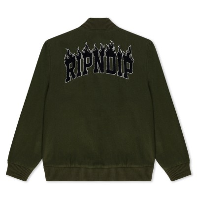RIP N DIP FIRE SPIRIT VARSITY JACKET RIP N DIP FIRE SPIRIT VARSITY JACKET