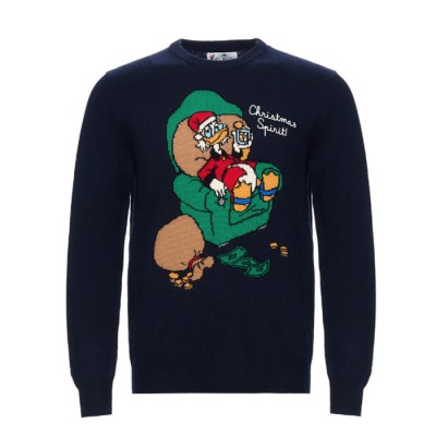 MC2 HERON ROUND-NECK SWEATER SCROOGE XMAS SPIRIT 61 EMB MC2 HERON ROUND-NECK SWEATER SCROOGE XMAS SPIRIT 61 EMB