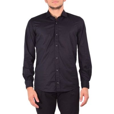 SHAIKKO ΠΟΥΚΑΜΙΣΟ BLACK STRETCH SK07M2SH001-243D SHAIKKO ΠΟΥΚΑΜΙΣΟ BLACK STRETCH SK07M2SH001-243D