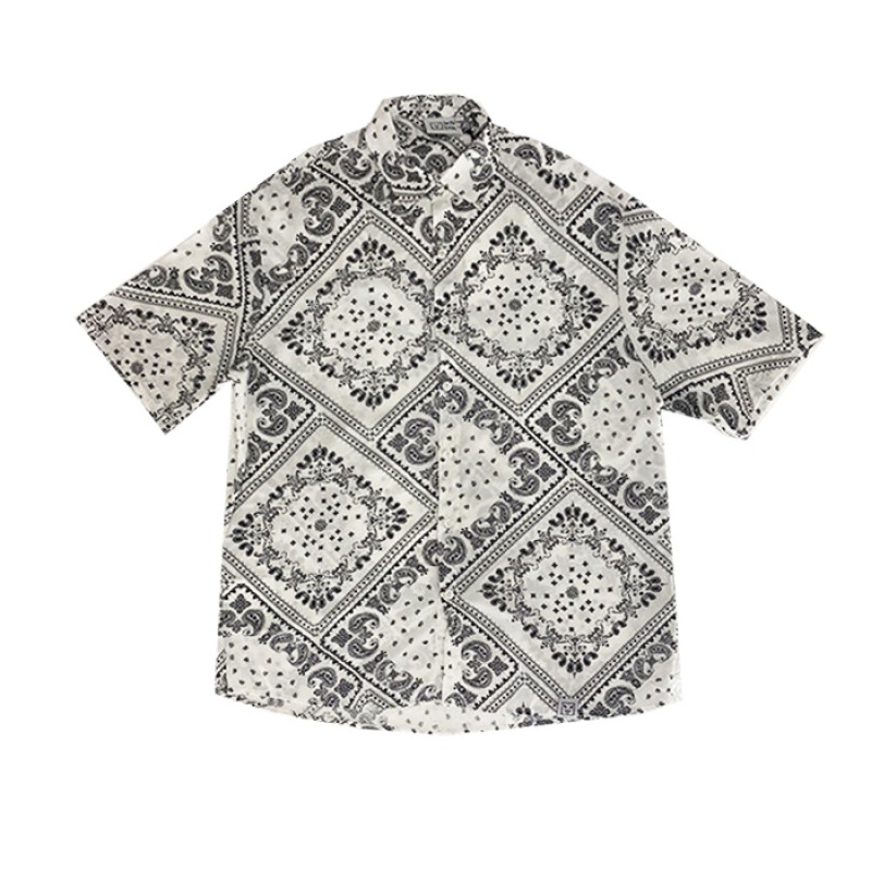 SALTY SLANG HAWAI SHIRT  LACHOURI BLACK&WHITE