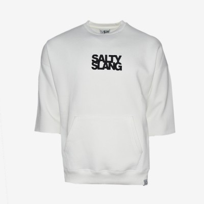 SALTY SLANG WORD LOGO EMBROIDERY CROP SALTY SLANG WORD LOGO EMBROIDERY CROP