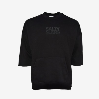 SALTY SLANG WORD LOGO EMBROIDERY CROP SALTY SLANG WORD LOGO EMBROIDERY CROP