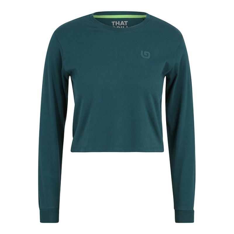 That Gorilla Brand G Collection Long sleeve Cropped T Deep Teal