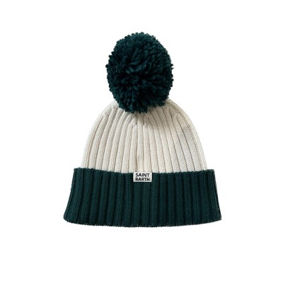 MC2 SAINT BARTH WENGEN P POMPON EMBELLISHED CAP MC2 SAINT BARTH WENGEN P POMPON EMBELLISHED CAP
